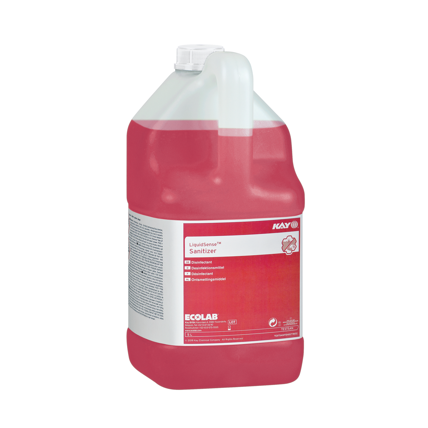LIQUIDSENSE SNTZR 2x5L NE – Desinfektionsmittel, rotes Flüssigreiniger-Behälter