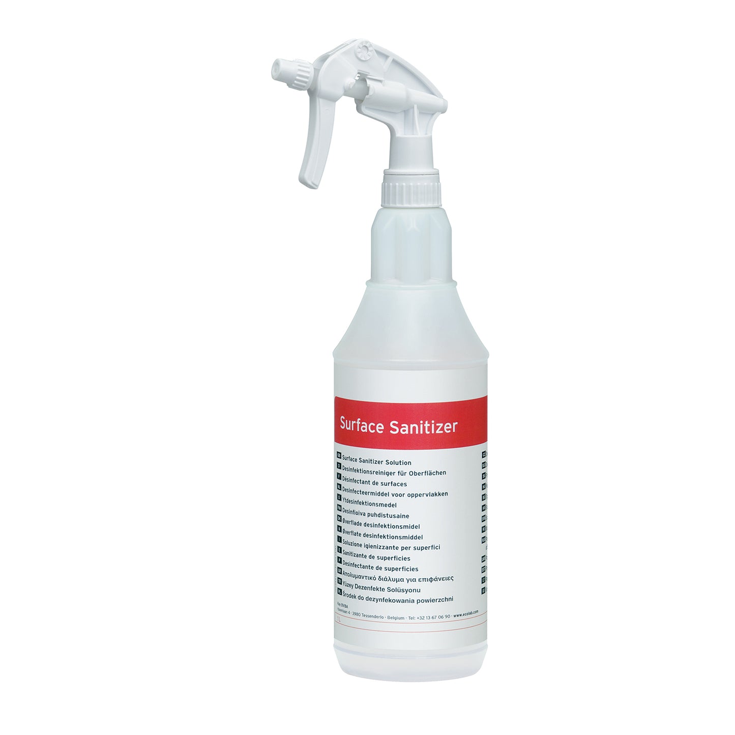 Surface Sanitizer Sprühflasche mit Dosiersprüher, 1-Liter Flasche, weiß
