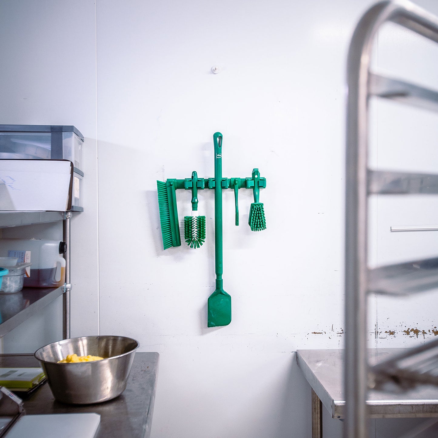 Hygiejnisk Vægophæng, Enkelt Gummibåndsmodul, 82 mm