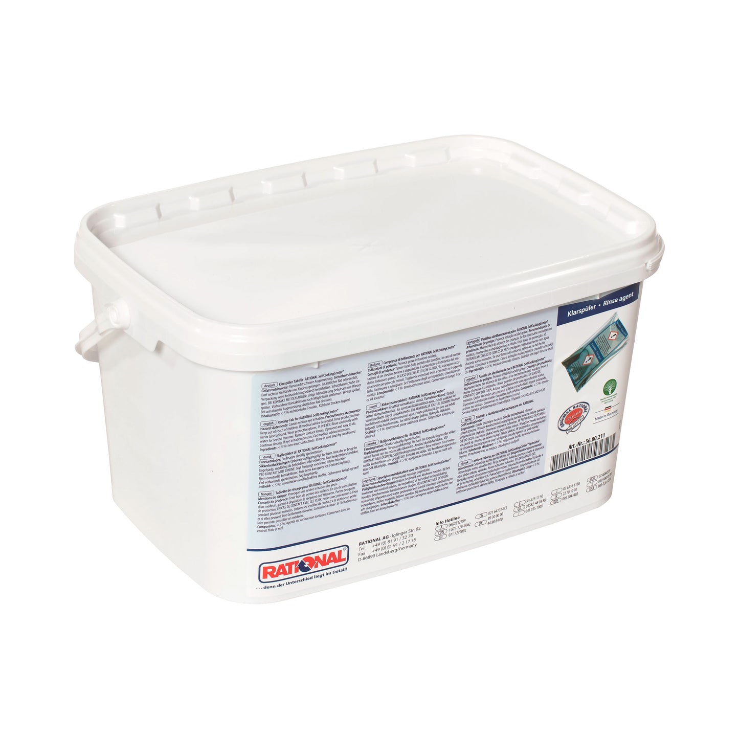 Rational ovnafspænding i blå tabletter – surt skyllemiddel 3 kg til Rational SCC ovne med automatisk ovnrengøring