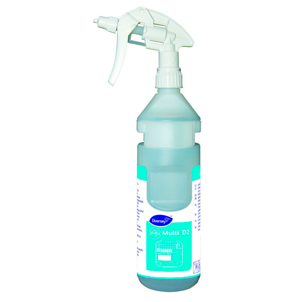 DIVERSEY Suma Multi D2 tom sprayflaske med udløser og etikette, 750 ml