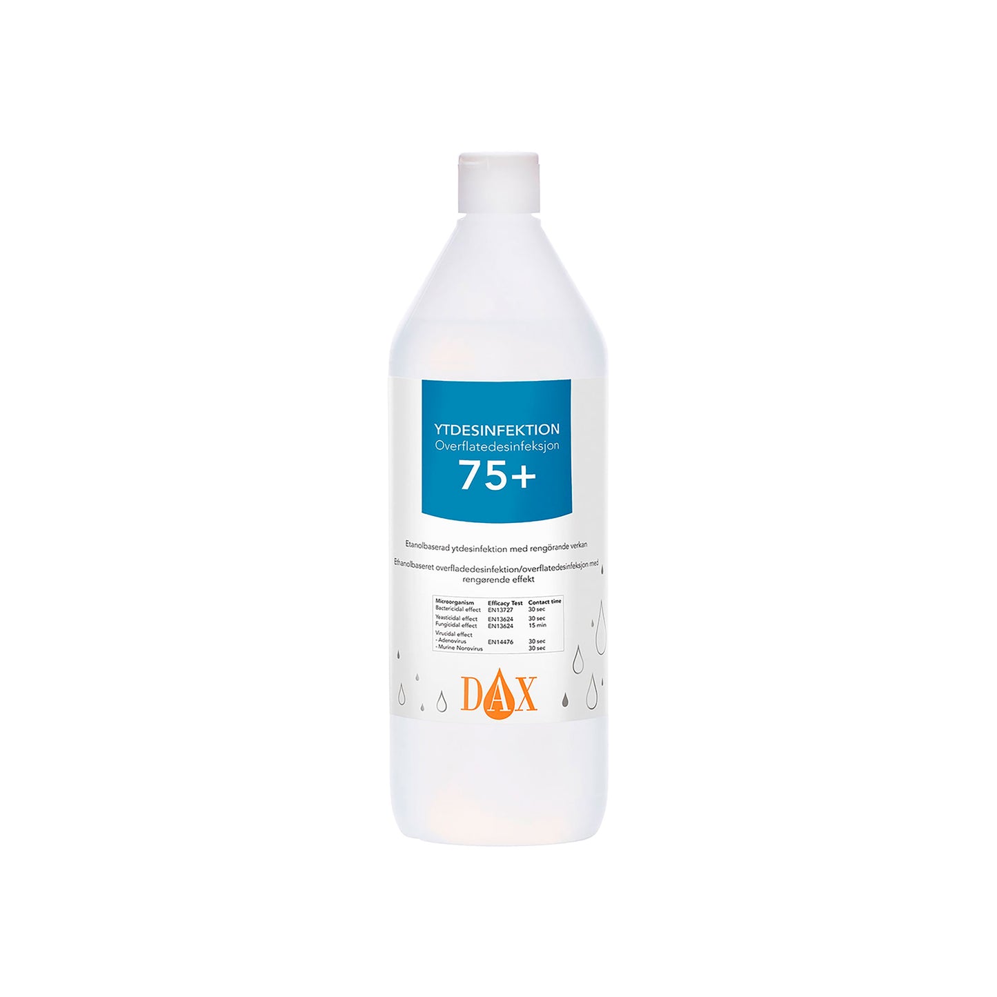 DAX Overfladedesinfektion 75% Ethanol, 1000 ml