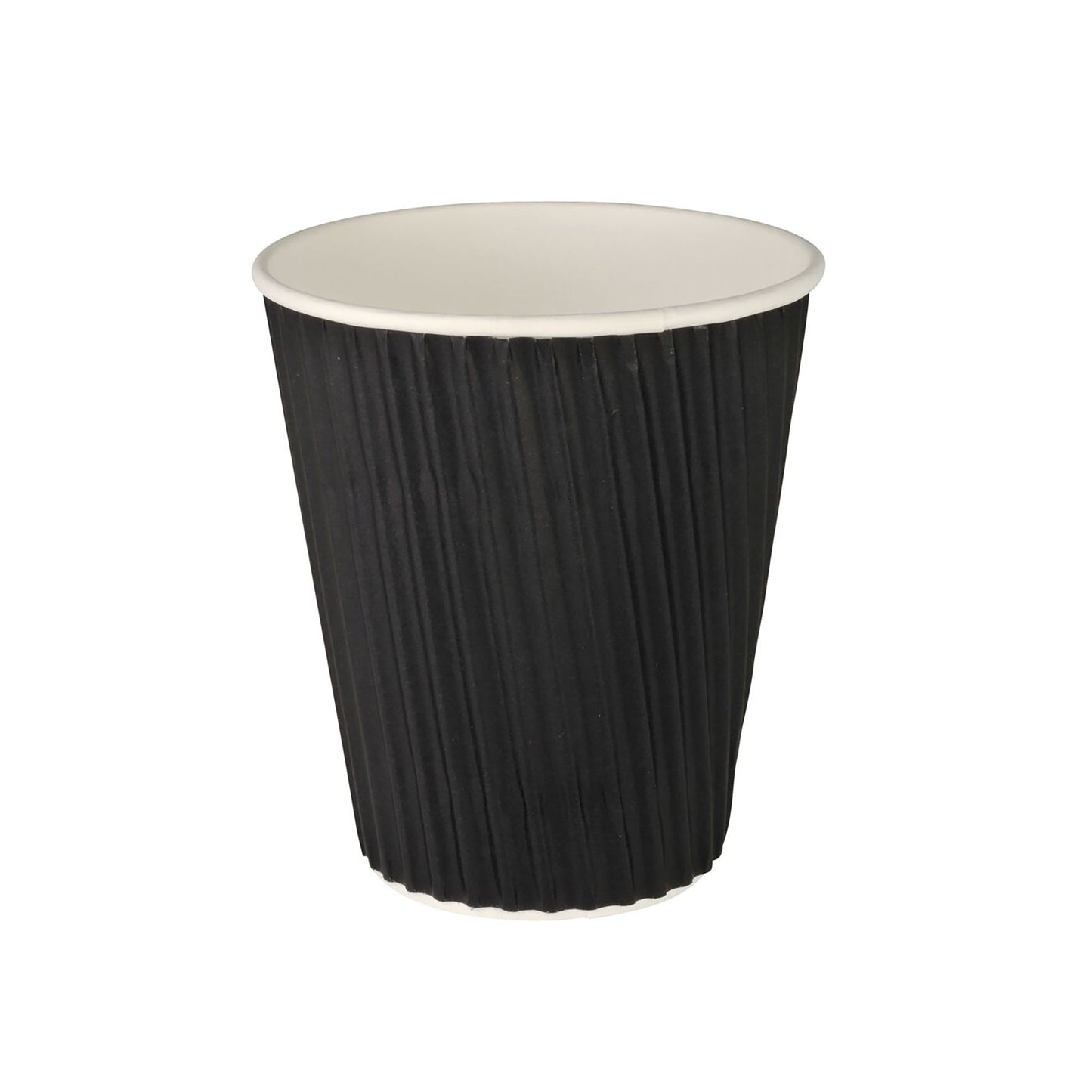 Sort kaffebæger med bølget Ripple Wrap-design, 24 cl – ideelt til varme drikke med komfortabelt greb.