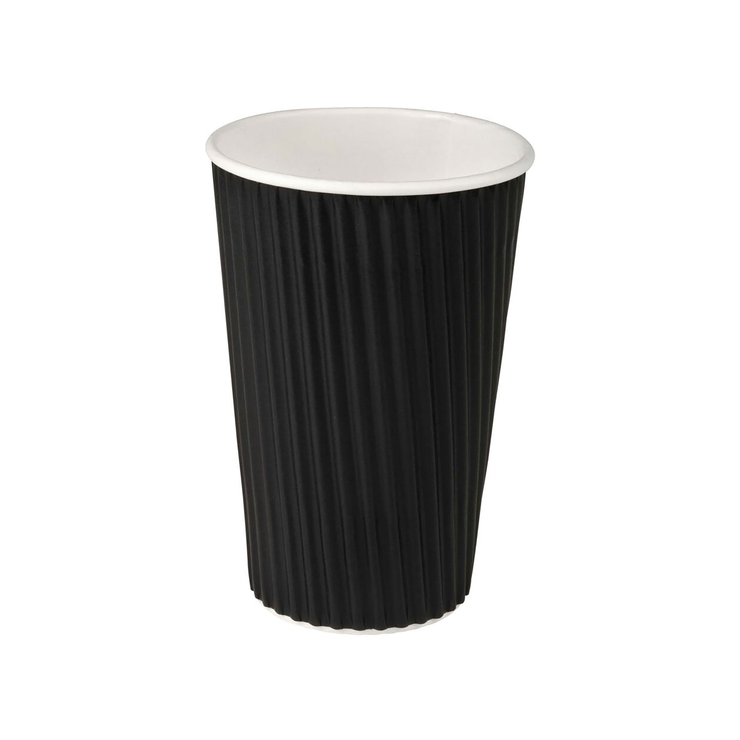 Dette sorte coffee-to-go bæger har et smart bølgedesign, der giver god isolering og et behageligt greb.