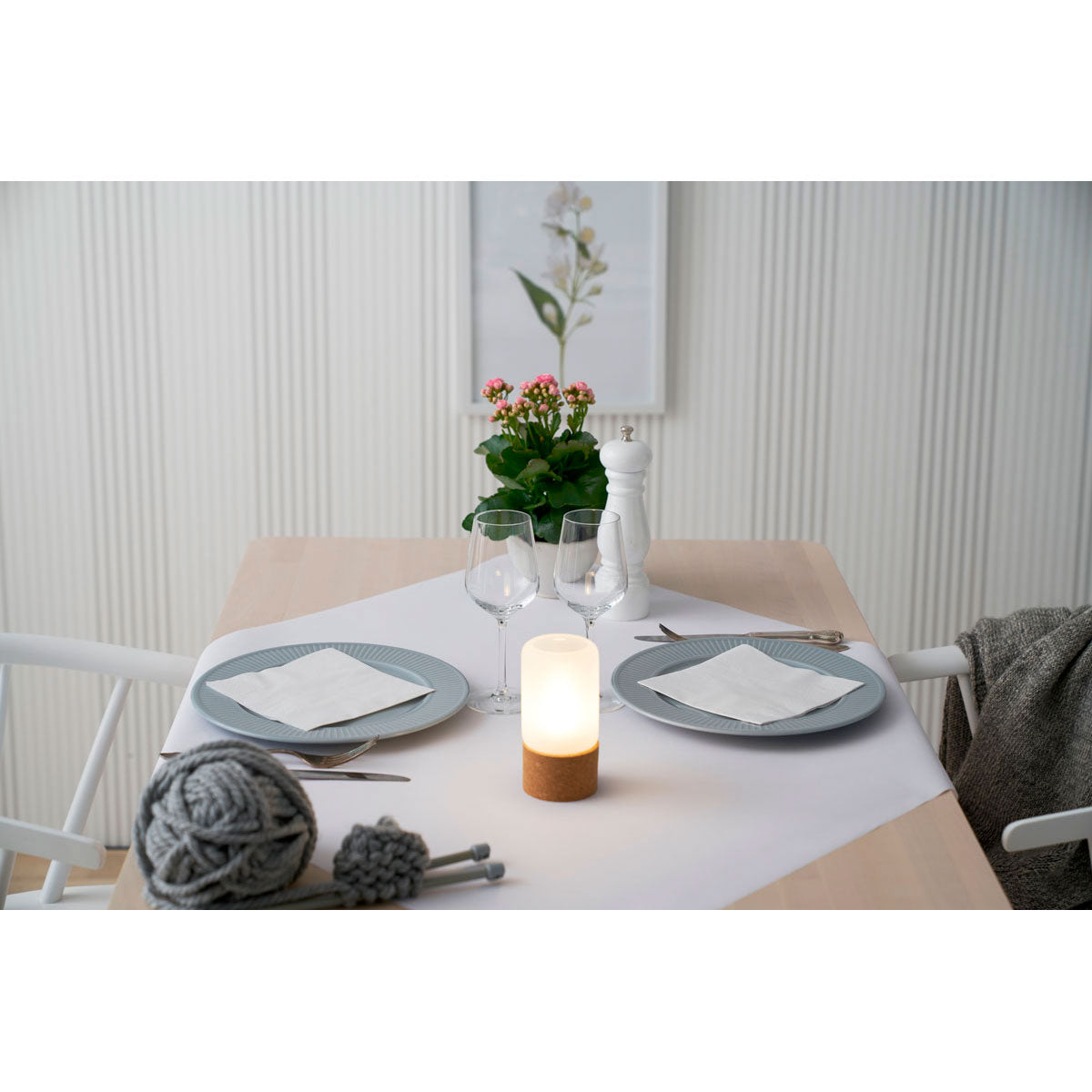 DUNI Bordpapir i ark 70x70 cm hvid, 250 stk