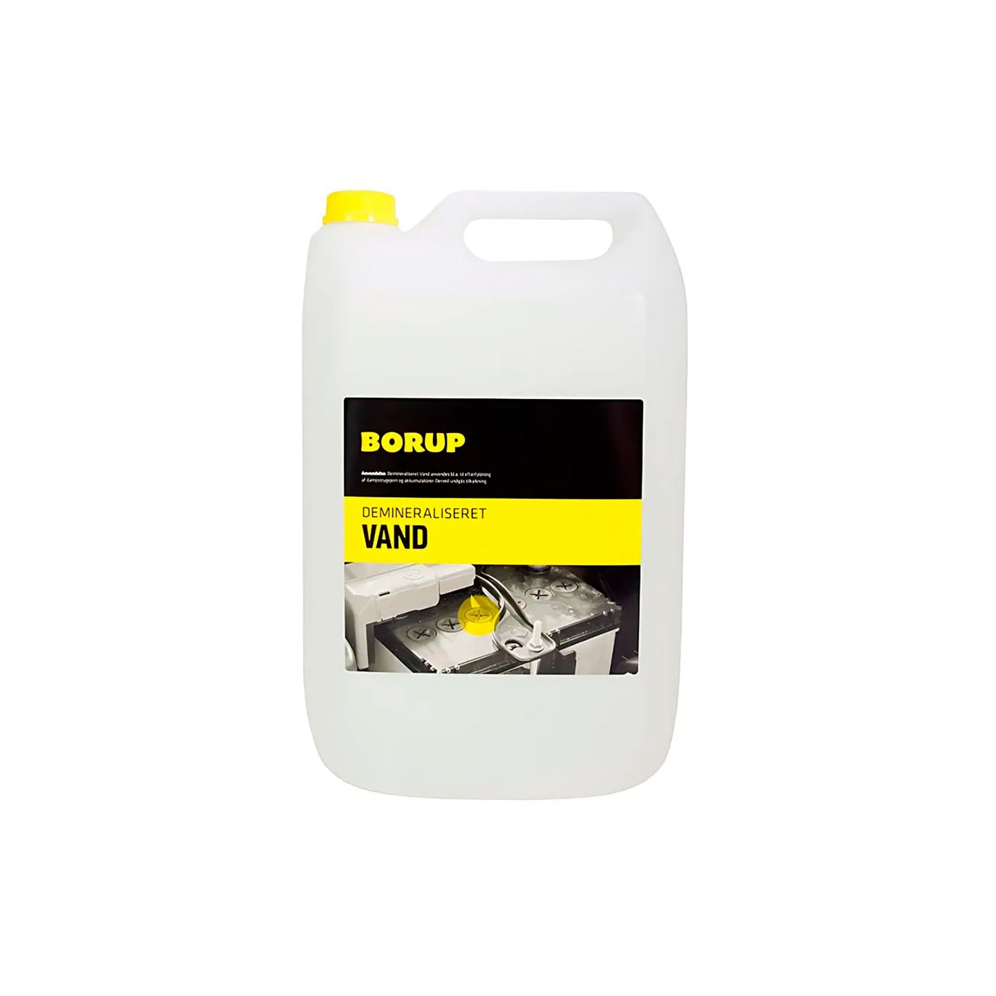 Bruges til forebyggelse af tilkalkning. Kan blandt andet anvendes i dampstrygejern, akkumulatorer mv.