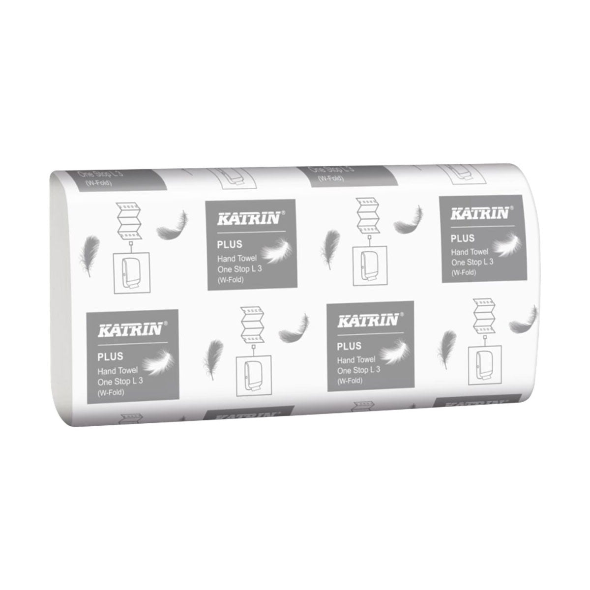 KATRIN Plus håndark 3L W-fold 34x23,5cm, 21x90 ark.
