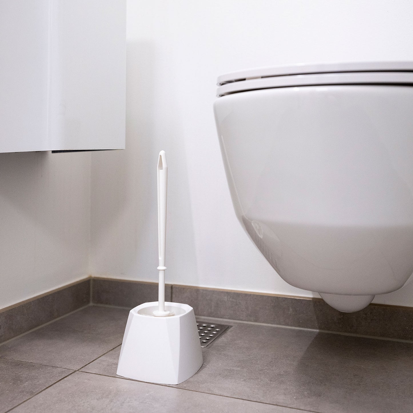 Toiletbørste, 400 mm, Medium, Hvid