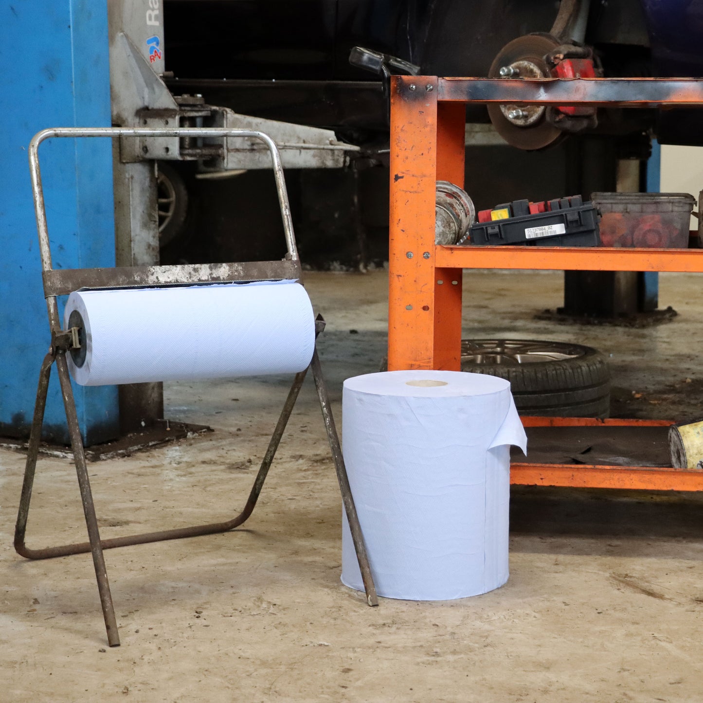 Håndrulle 2-lag blå 340m, 1000 ark, 2 rl.