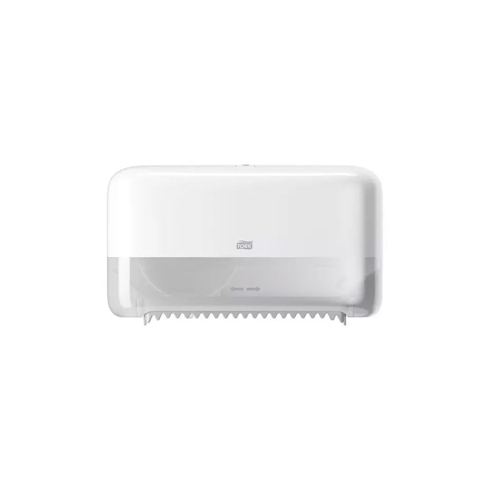 Hvid T7 toiletpapir-dispensser til 2 ruller