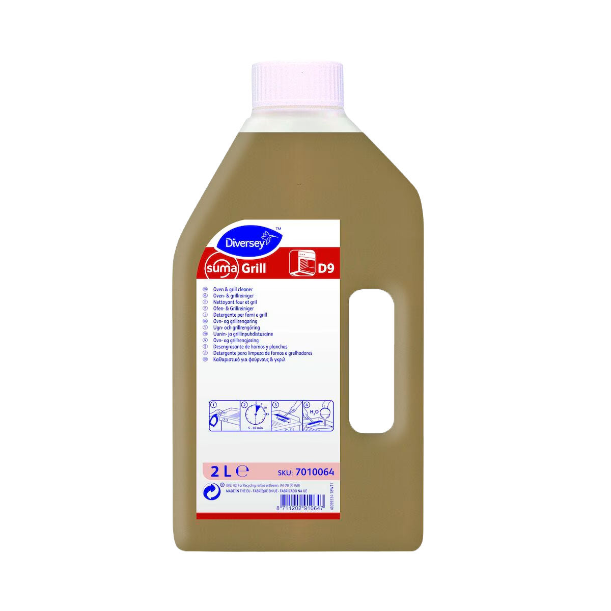Suma Grill D9 ovn- og grillrengøringsmiddel, 2 L dunk