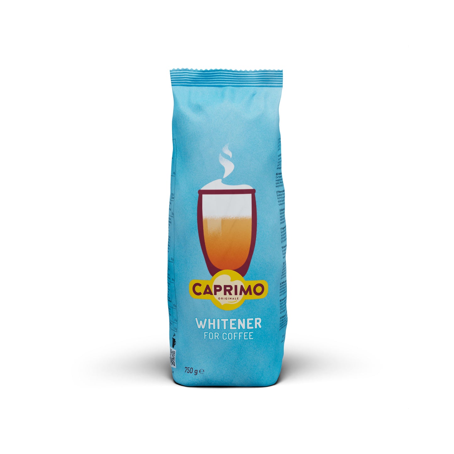 Caprimo whitener creamer, til kaffe, opløses perfekt og er en god erstatning for mælk. Posen indeholder 750 g.