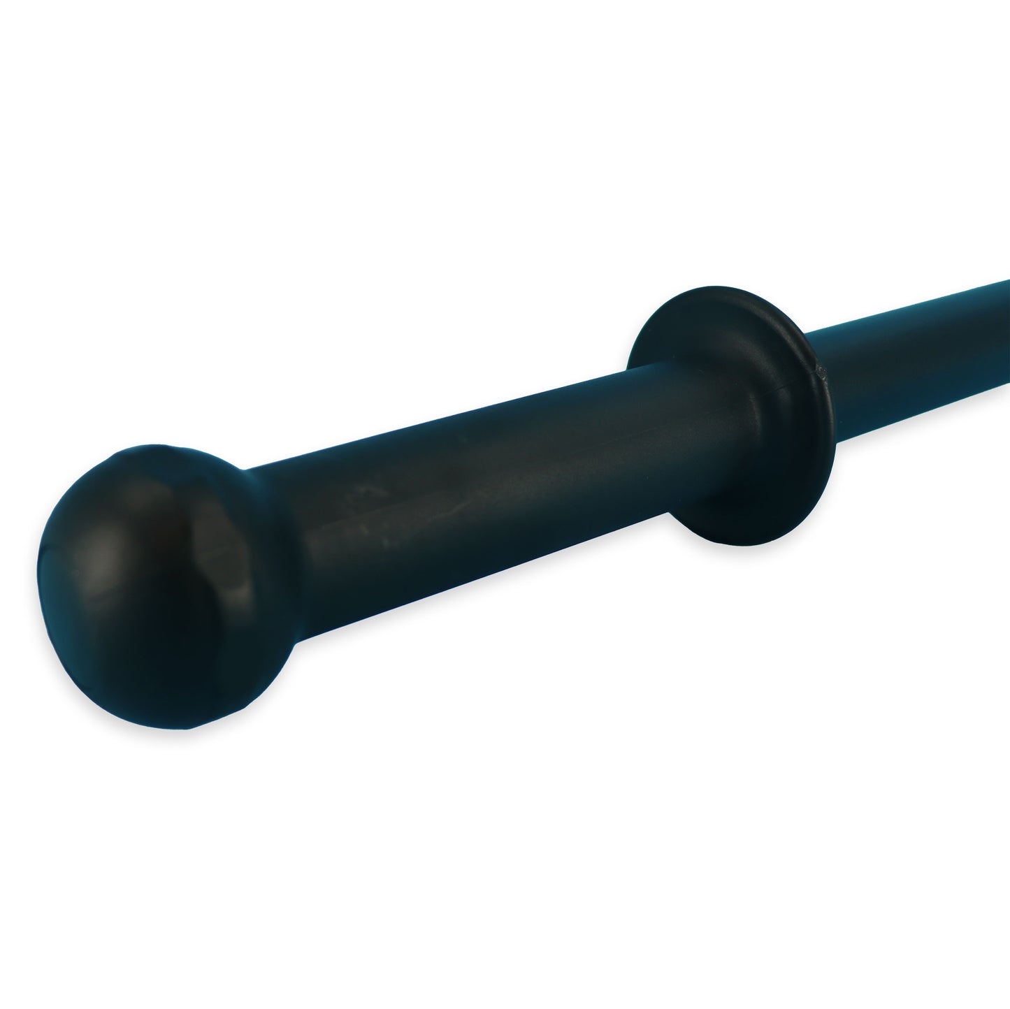 Teleskopisk skaft, der kan justeres i længden fra 65 cm til 150 cm. Produktet er lavet af aluminium og har en ergonomisk udformning, hvilket gør det behageligt at bruge over længere tid. Skaftet har en sort farve med en sølvfarvet forlængelse i den ene ende og et håndtag i den anden ende for bedre greb og kontrol