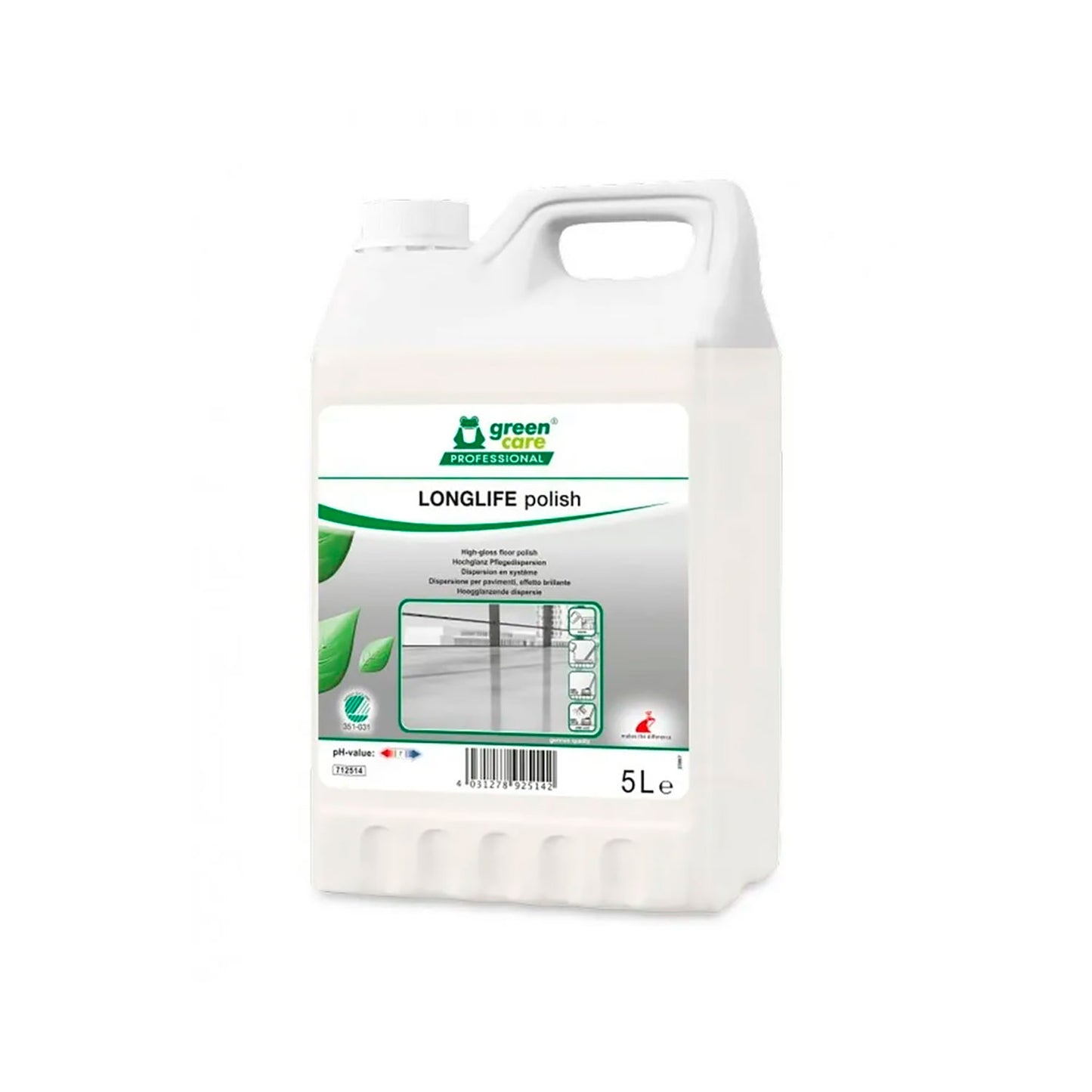 TANA Longlife Hospital er et stærkt poleringsmiddel, der beskytter gulve mod slid, snavs og mærker fra sko. Det er ideelt til hospitaler og klinikker.