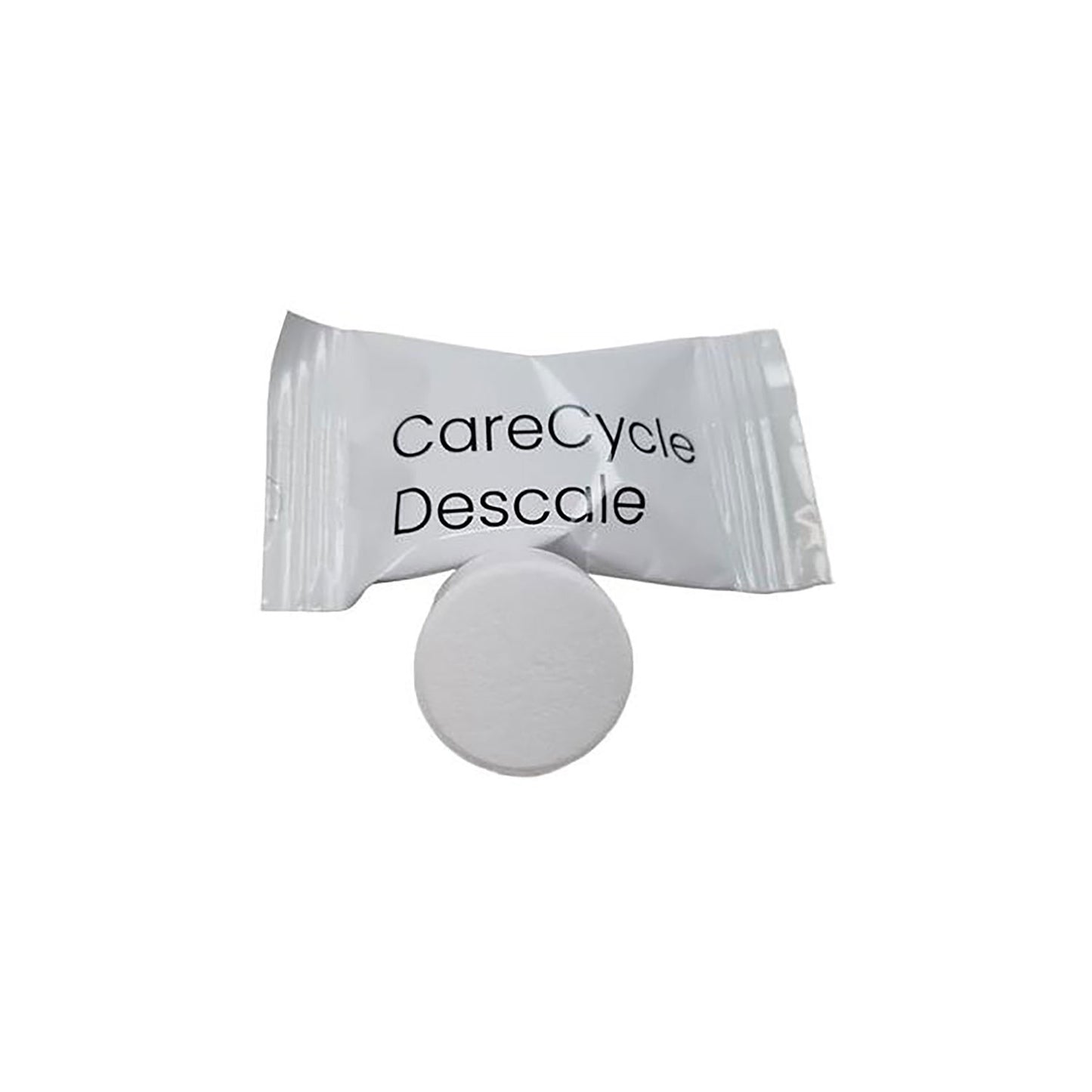 Afkalkningstabletter CareCycle Descale: tablet og foliepose