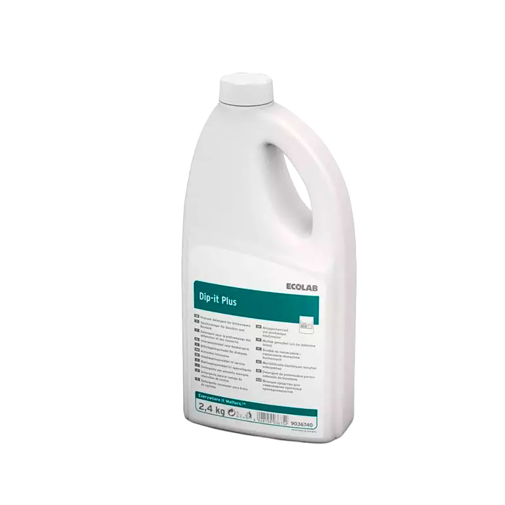 Ecolab DIP-IT Plus iblødsætningspulver i hvid beholder, 2,4 kg
