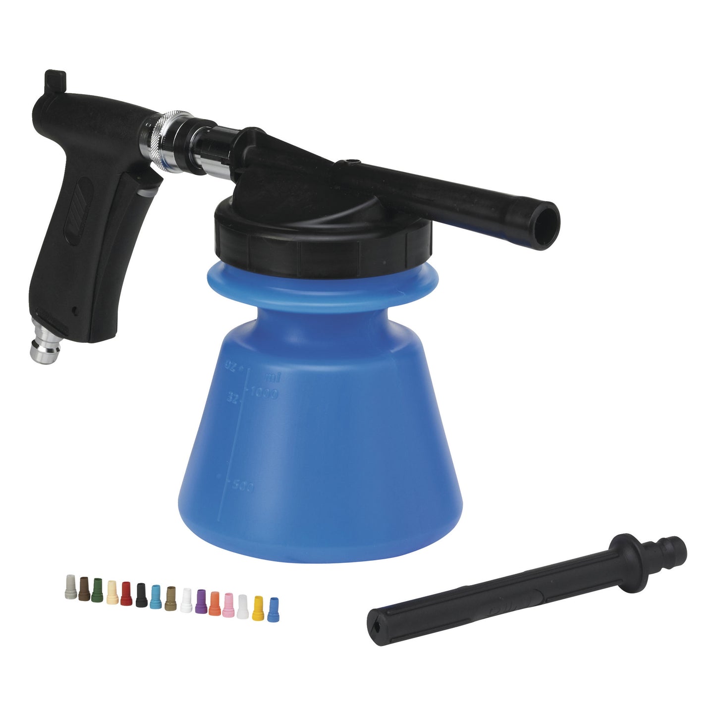 Skumsprøjte i blå fra Vikan. Egnet til lettere rengøringsopgaver i f.eks. køkkener, slagterbutikker, mikrobryggerier, baderum, svømmehaller, fitness lokaler etc.