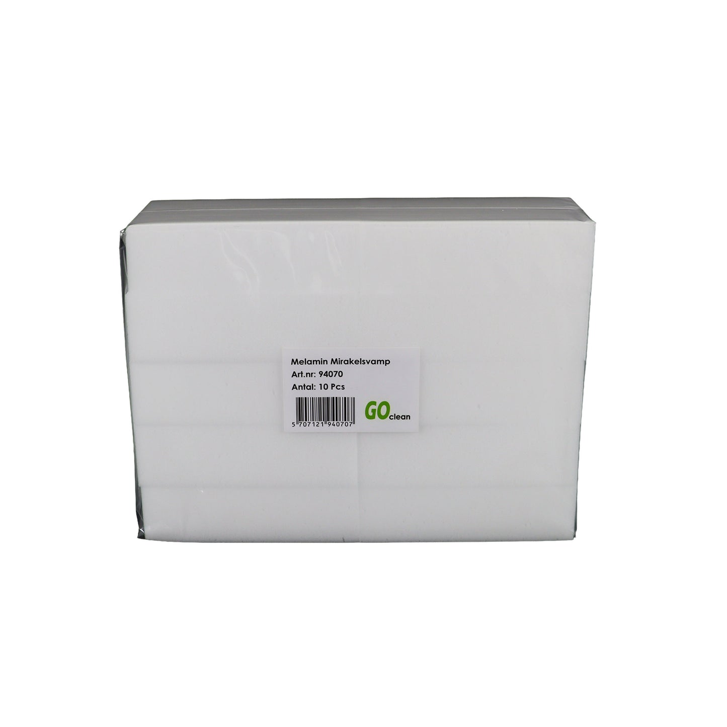 RV Melaclean melaminsvamp i hvid, 10 x 6 x 3 cm, pakke med 10 stk., effektiv mirakelsvamp til fjernelse af skomærker, tusch og genstridige pletter uden kemi.