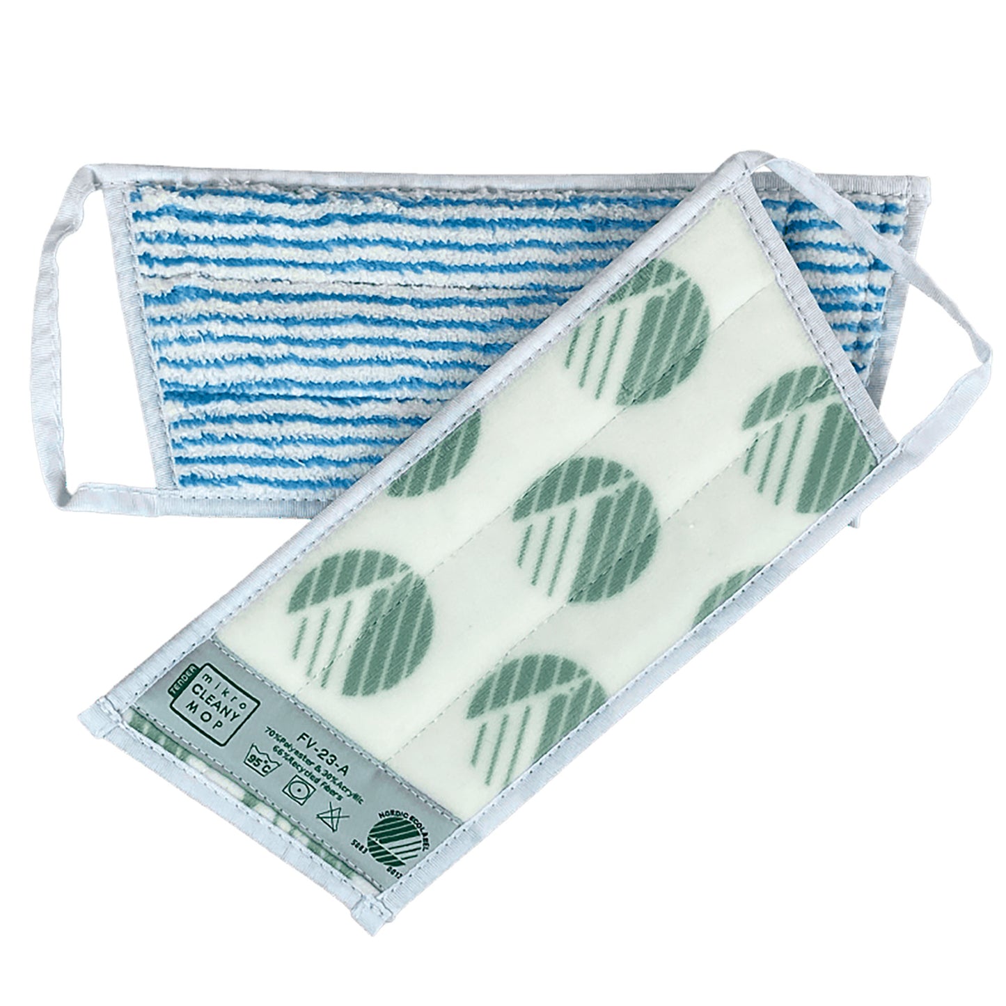 Mikro Cleany Mop 25 cm, blå-stribet