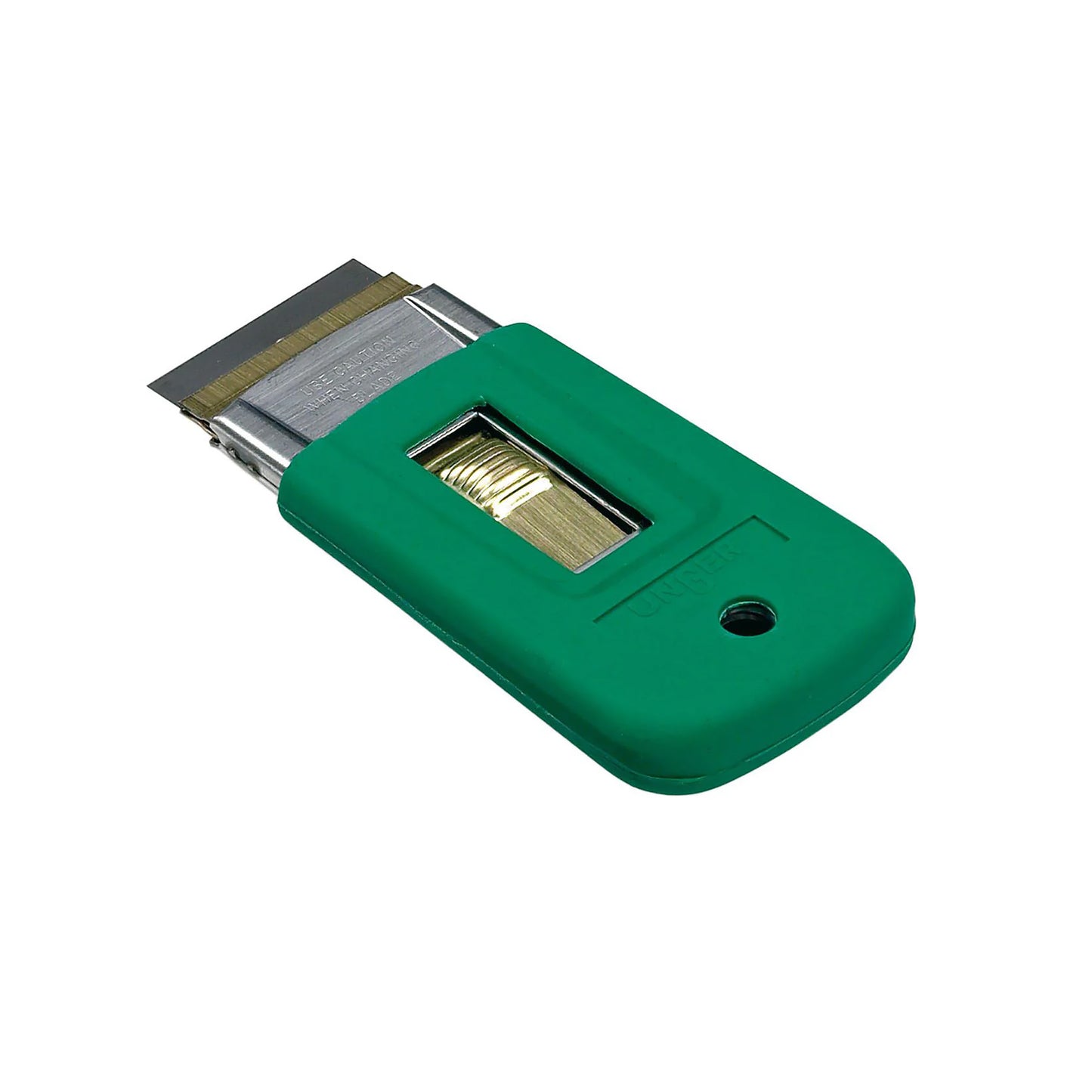 En praktisk clickskraber med sikringsmekanisme fra Unger.