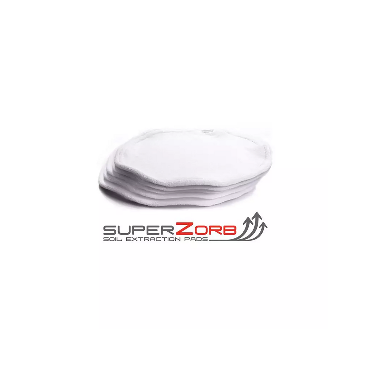 SuperZorb rondel til ORBOT LiFE tæpperenser – bomuld/polyester pad til effektiv snavs- og fedtfjernelse, genanvendelig og maskinvaskbar.