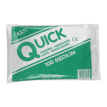 Engangshandsker LDPE Quick 100 medium, pakke med 50x100 stk