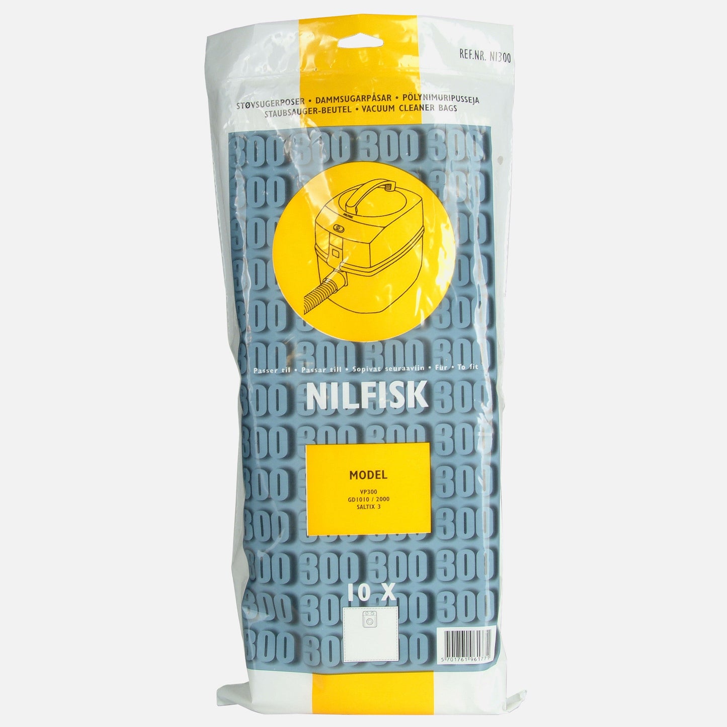 Støvsugerposer i emballage til Nilfisk GD1010, VP300, VP600