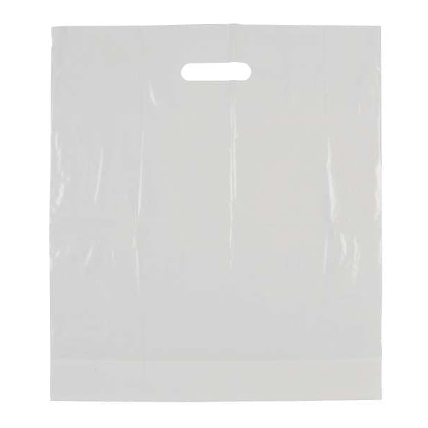 Bærepose 15 ltr hvid, LDPE/genanvendt, 40x45+5cm, 500 stk