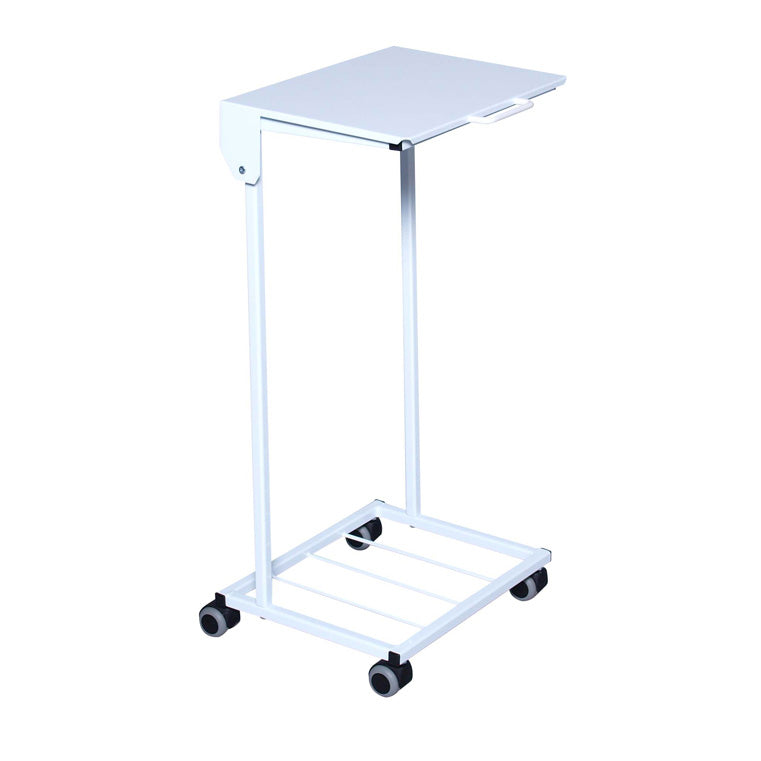 Affaldsstativ m/låg og hjul hvid 110 ltr