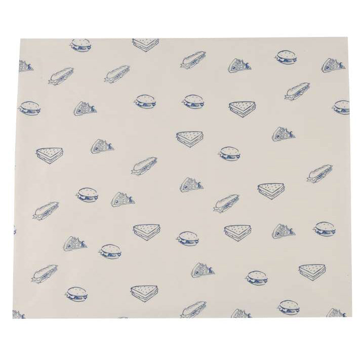 Burgerpapir hvid PE belagt 40x33cm, 1000 ark