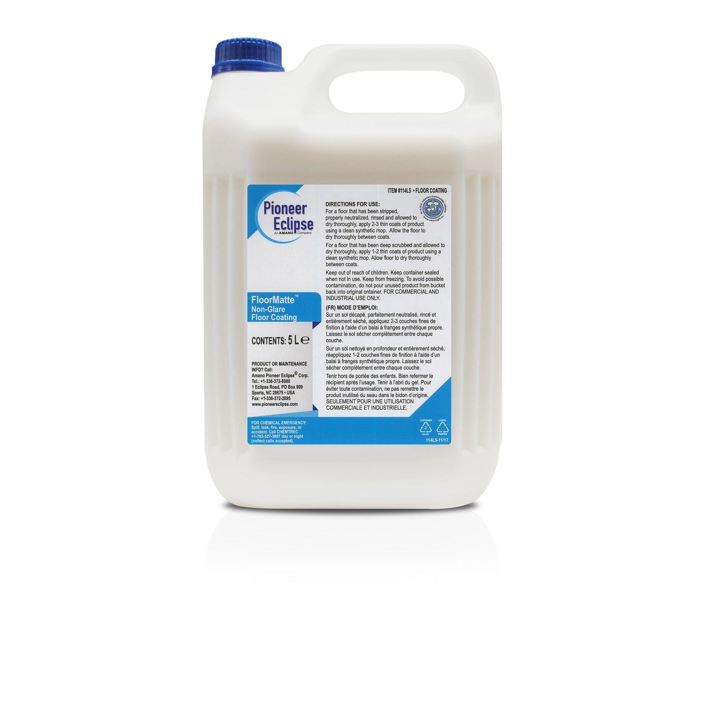 Pioneer FloorMatte Non-Glare Floor Coating, 2x5 ltr
