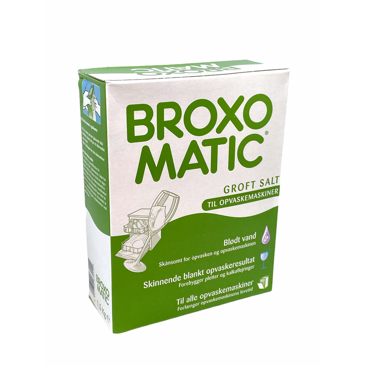 Groft filtersalt til blødgøring af vand i opvaskemaskine.