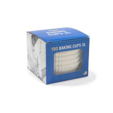 Hvide muffinsforme i papir XL 60x25 mm, 150 stk i papæske