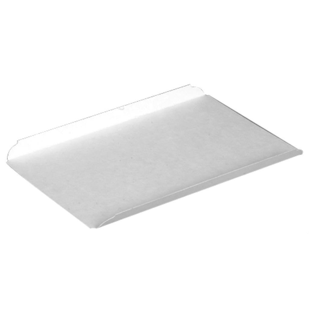 Kagepap, hvid med lille ombøjet kant