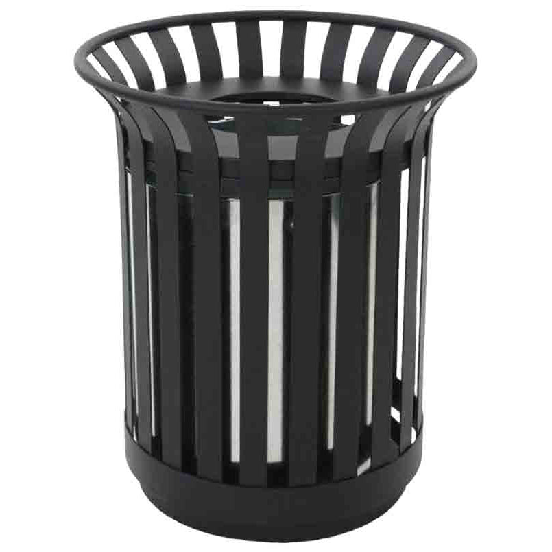 Affaldsspand V-part til udendørs brug sort 90 ltr