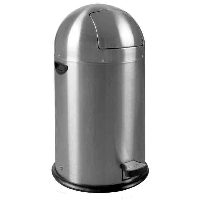 Pedalspand 33 ltr. stål m/push låg