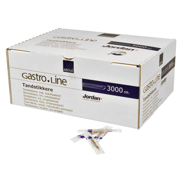 Tandstikker Jordan enkeltindpakket, 3000 stk.