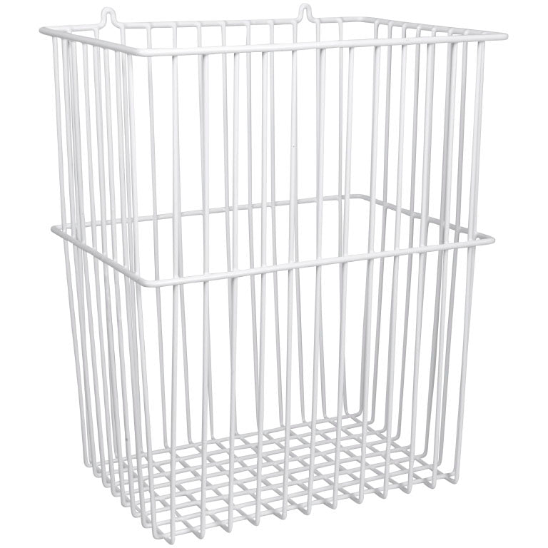 Trådstativ t/papiraffald vægophæng hvid str. 23x34x40 cm