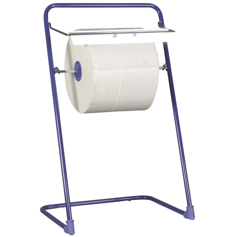 Gulvstativ blå rustfrit stål 40,50x84 cm til værkstedruller