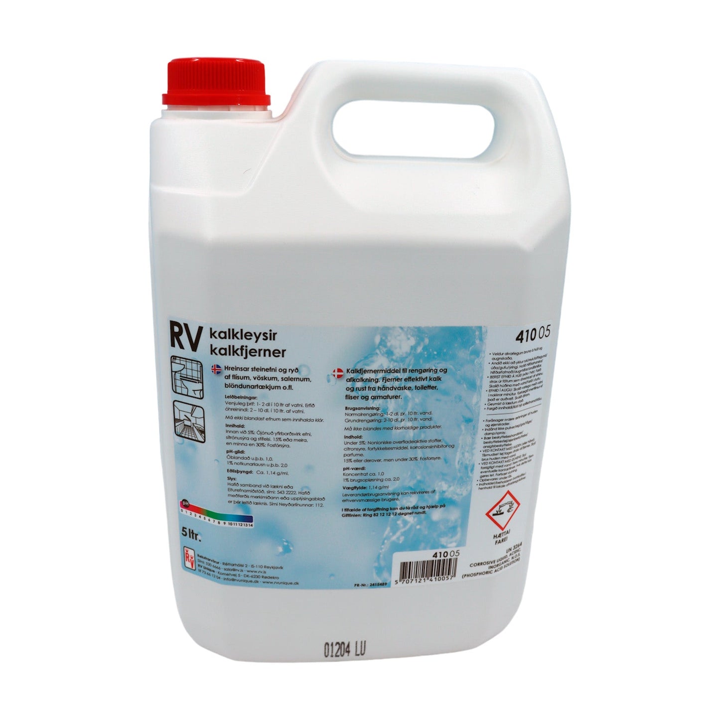 Kalkfjerner til svære kalkbelægninger. Fjerner svære rust/kalkbelægninger på alle overflader der tåler stærke syrer.