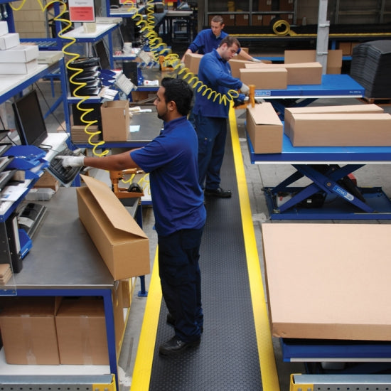 Bubble Sof-Tred sort/gul 91x150 cm