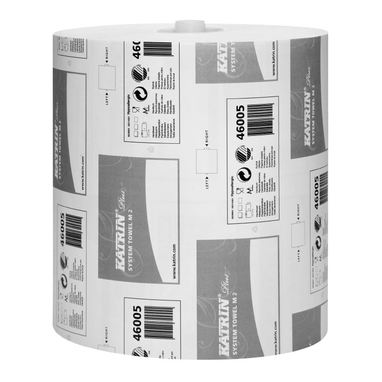 KATRIN Håndrulle M2 Plus 2-lags hvid, 6x140 mtr