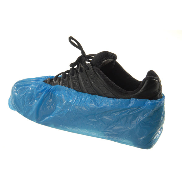 Overtrækssko Blå LDPE XL 35my 41x15cm,100 stk