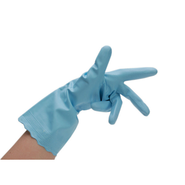 Family Vinyl Rengøringshandske m/indvendig velourisering str. S