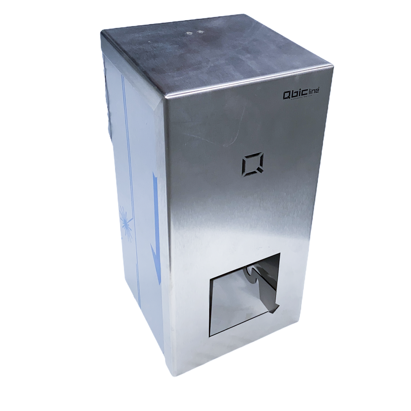 Qbic Twin Toiletrulle Dispenser Rustfrit Stål 300x150x150 mm