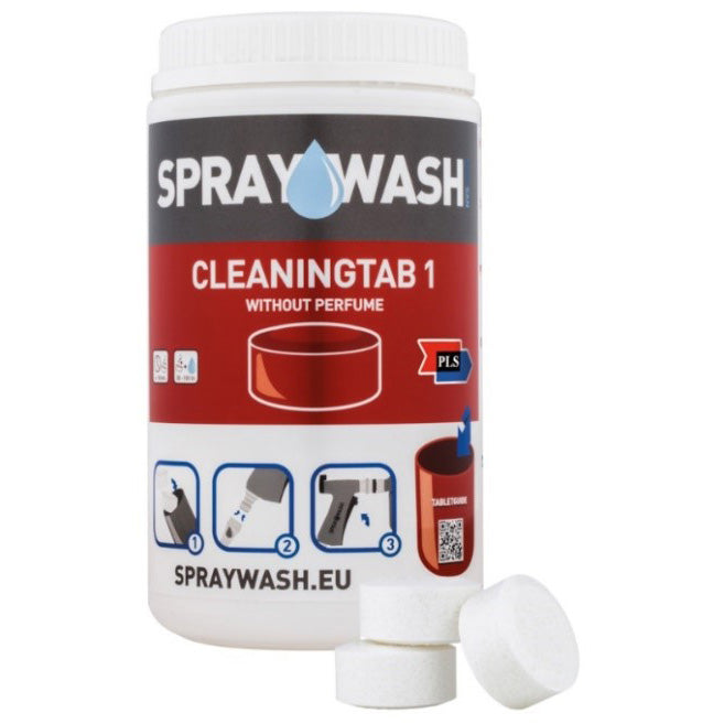 Spraywash Cleaningtab1 cleaning tabs, 18-pack bottle with two tablets shown
