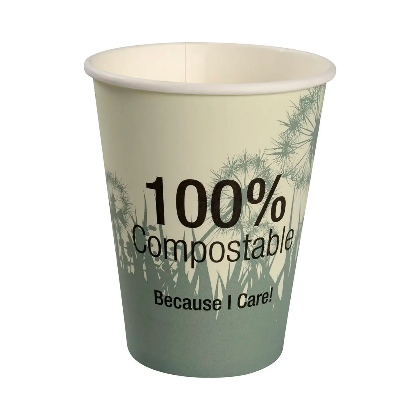 Coffee-to-go bæger i kraftigt pap med transparent PLA-belægning, egnet til varme drikke og bæredygtig engangsservering