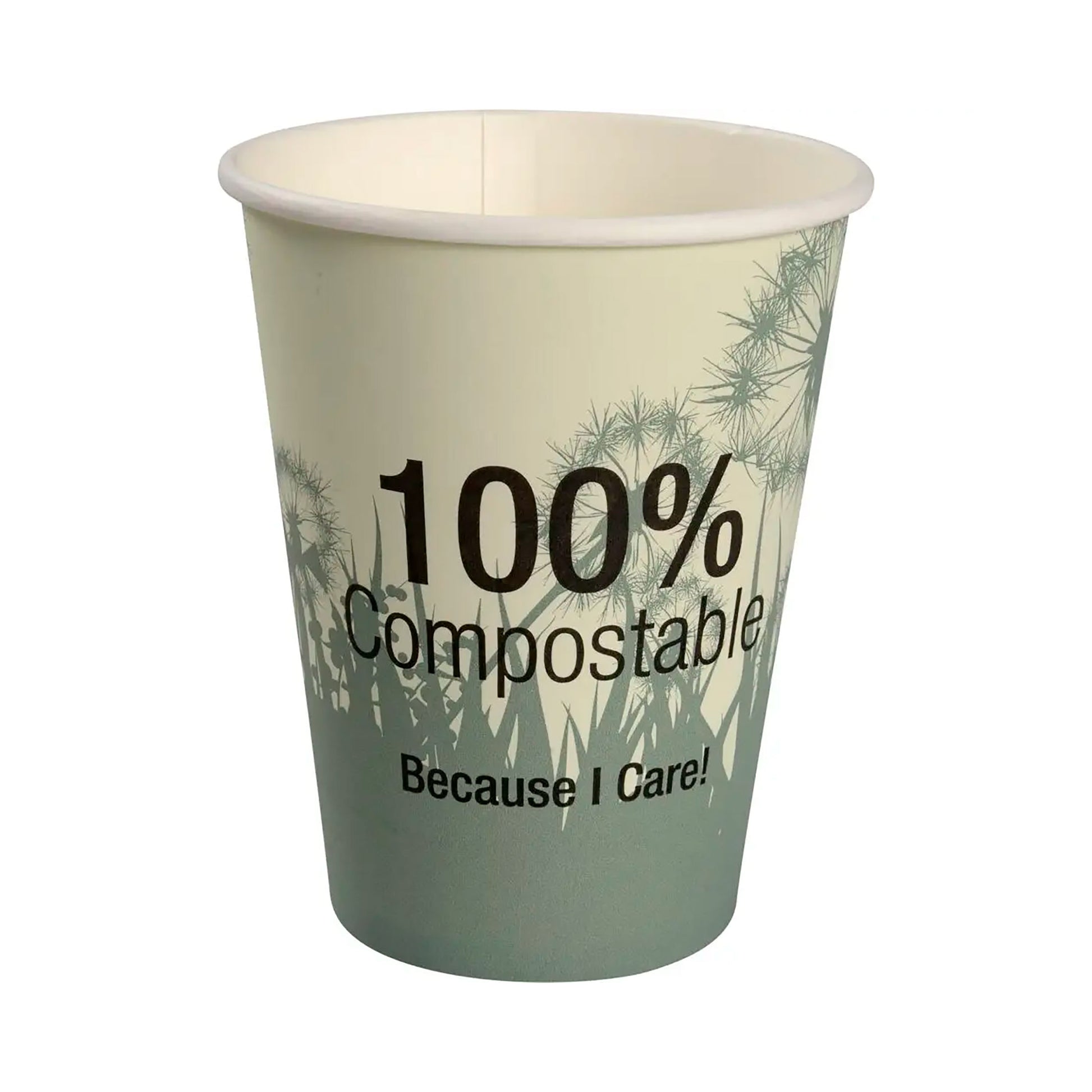 Coffee-to-go bæger i kraftigt pap med transparent PLA-belægning, egnet til varme drikke og bæredygtig engangsservering