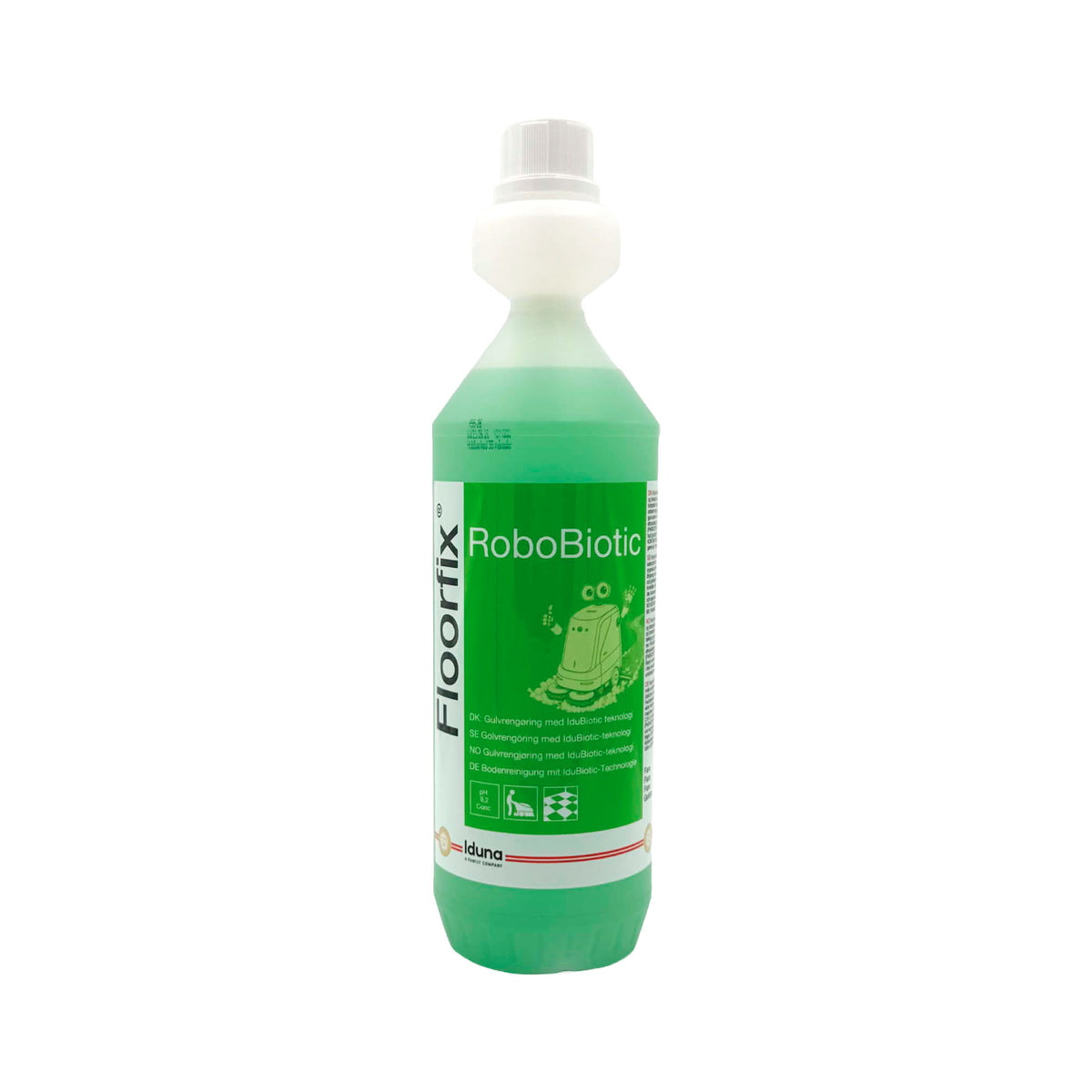 Floorfix RoboBiotic professionelt gulvrengøringsmiddel med enzymer og mikrobiologiske organismer til robotgulvvaskere og hårde gulve