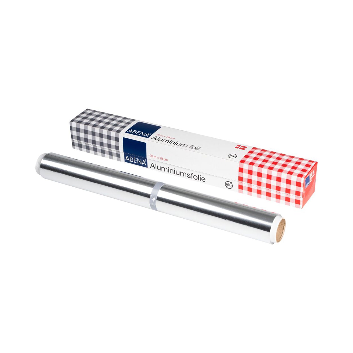 Alufolie 29 cm x 20 m, Rolle mit Verpackung, silber glänzend
